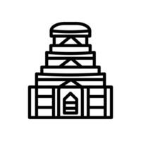 Sun Temple  icon in vector. Logotype vector