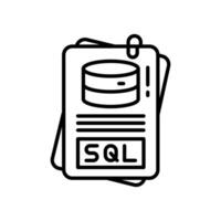 sql icono en vector. logotipo vector