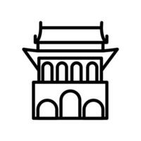 Forbidden City  icon in vector. Logotype vector