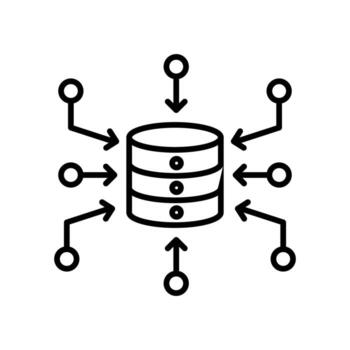 Data Aggregate  icon in vector. Logotype vector