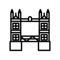 Tower Bridge  icon in vector. Logotype vector