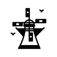 Wind Mill  icon in vector. Logotype vector