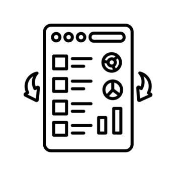 Continuous Data  icon in vector. Logotype vector