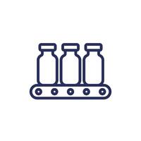 Vaccine production icon, line vector