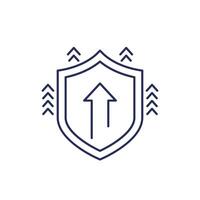 increase security line icon, vector