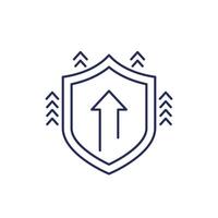 increase security line icon, vector