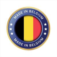 hecho en Bélgica vector logo. Bélgica bandera logo