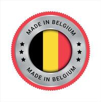 Made in Belgium vector logo. Belgium Flag logo