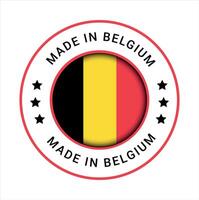 Made in Belgium vector logo. Belgium Flag logo