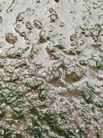 Cracked soil, Drought soil, Wet soil and mud texture, Wet land. photo