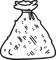 cartoon old hessian sack icon png