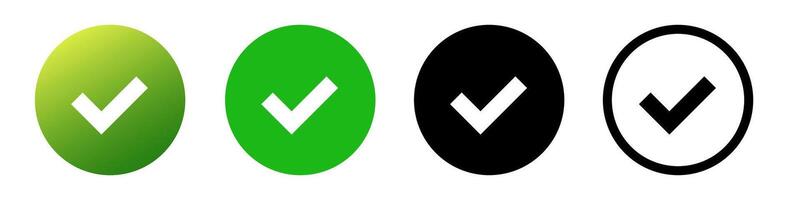 Simple minimalistic check mark icon vector