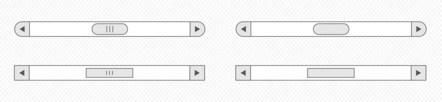 Slide scroll bar slider. Old retro roller vector