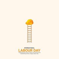 International Labor Day. Labour Day.  creative ads. May 1st. 3D illustration vector