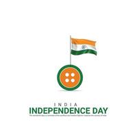 Independence Day of India. Independence Day Creative Design for Social Media Post vector