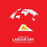 International Labor Day. Labour Day.  creative ads. May 1st. 3D illustration vector