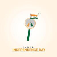 Independence Day of India. Independence Day Creative Design for Social Media Post vector