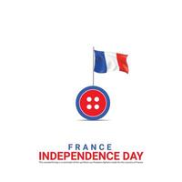 Independence Day of France. Independence Day Creative Design for Social Media Post vector