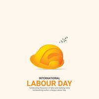 International Labor Day. Labour Day.  creative ads. May 1st. 3D illustration vector