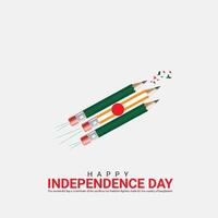 independencia día de bangladesh independencia día creativo diseño para social medios de comunicación correo. vector
