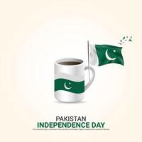 Vector Independence Day of Pakistan design,Creative ads, 3d Illustration