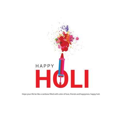 Happy Holi, Colorful explosion for Holi festival poster banner, creative Ads, 3d illustration
