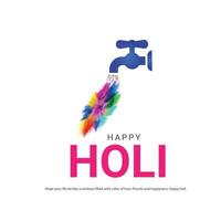 Happy Holi, Colorful explosion for Holi festival poster banner, creative Ads, 3d illustration vector