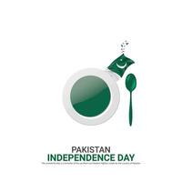 Vector Independence Day of Pakistan design,Creative ads, 3d Illustration