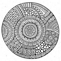 Vector decorative hand drawn circle