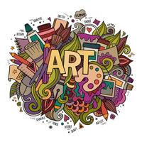 Art hand lettering and doodles elements. vector