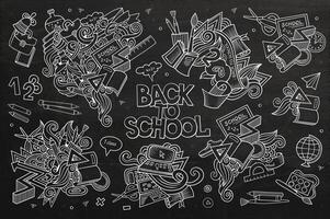 School and education doodles hand drawn vector sketch symbols