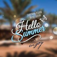 Hello Summer message vector