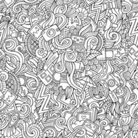 Photography doodles seamless pattern vector