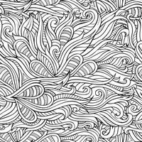Abstract vector decorative nature hand drawn seamless pattern