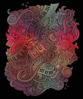 Vector doodles musical art background