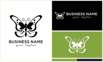 butterfly line vector logo template