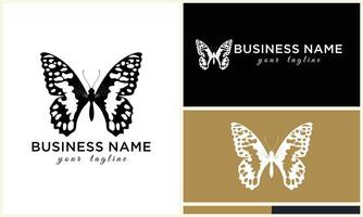 butterfly line vector logo template