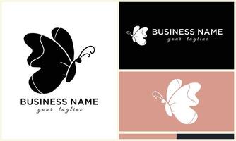 butterfly line vector logo template