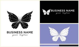 butterfly line vector logo template