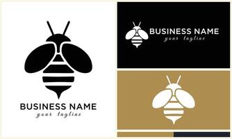 silhouette vector bee logo template