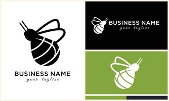 silhouette vector bee logo template