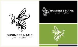 silhouette vector bee logo template