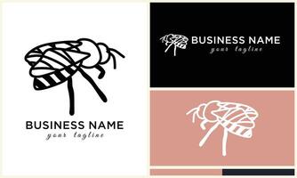 silhouette vector bee logo template