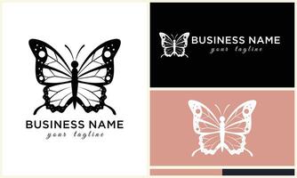 hand drawn butterfly logo template vector