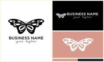 butterfly line vector logo template