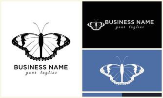 hand drawn butterfly logo template vector