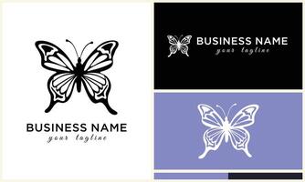 butterfly line vector logo template