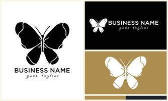 butterfly line vector logo template