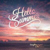 Creative graphic message for your summer design vector