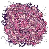Abstract floral ornamental doodles background. vector